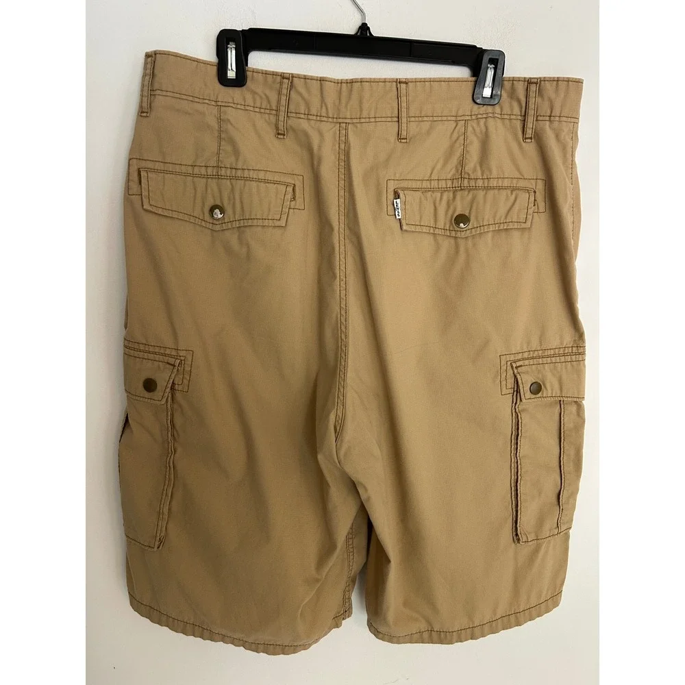 Levi's Premium Mens Tan Ripstop Cargo Shorts Khaki Utility 13581-0011 Size 36